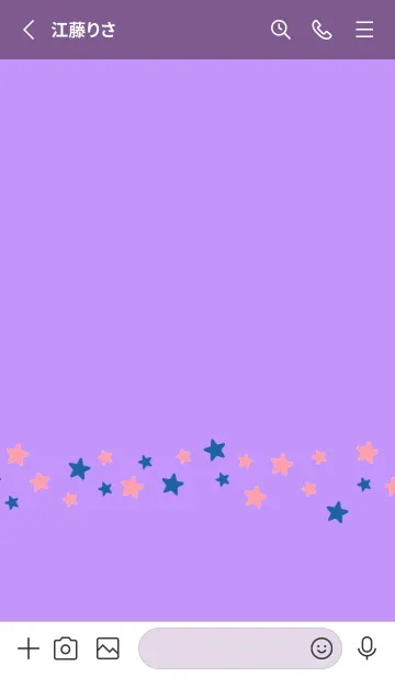 [LINE着せ替え] シンプル カラー スター 34の画像2