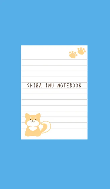 [LINE着せ替え] 柴犬のノート/ブルーの画像1