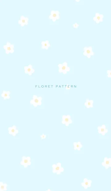 [LINE着せ替え] Floret Pattern - 03-03 ブルー Ver.aの画像1