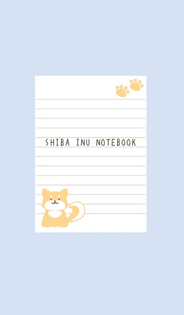 [LINE着せ替え] 柴犬のノート/ブルーグレイの画像1