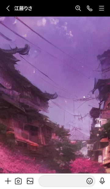 [LINE着せ替え] 和の夜桜#DaF25。の画像2