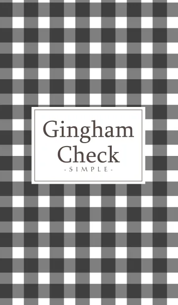 [LINE着せ替え] Gingham Check Black - SIMPLE 4の画像1