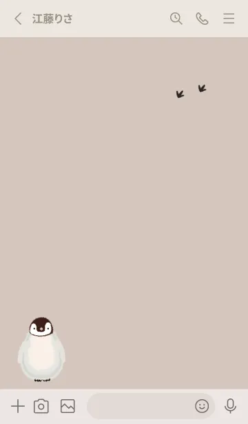 [LINE着せ替え] もふもふペンギン♡orange10_1の画像2