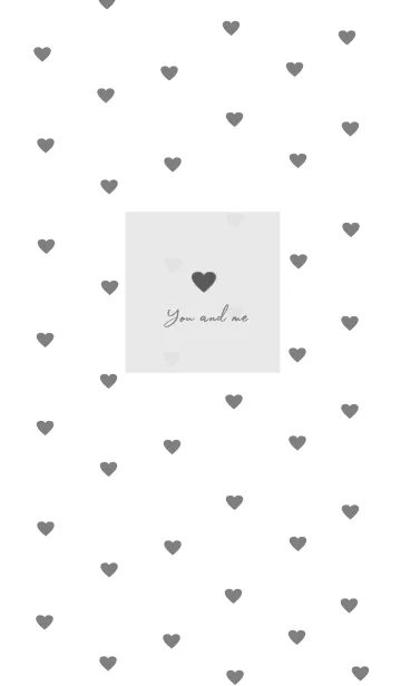 [LINE着せ替え] pattern_heart (gray)の画像1