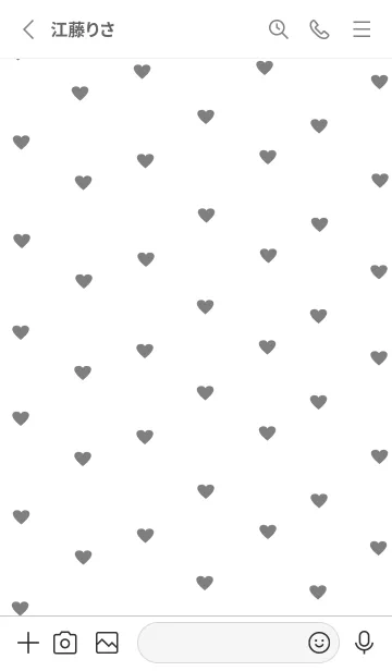 [LINE着せ替え] pattern_heart (gray)の画像2