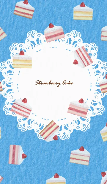 [LINE着せ替え] Strawberry Cake 1 - 03-01 ブルーの画像1