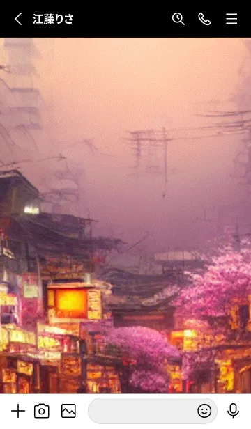 [LINE着せ替え] 和の夜桜#EC01。の画像2