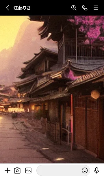 [LINE着せ替え] 和の夜桜#DaF224。の画像2