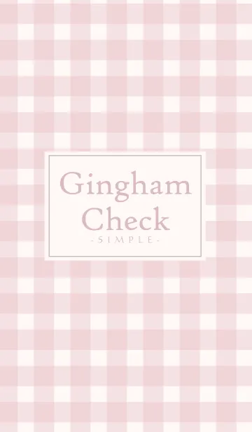 [LINE着せ替え] Gingham Check Natural Pink - SIMPLE 4の画像1