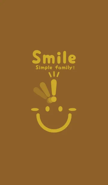 [LINE着せ替え] スマイル＆ヒラメキ タバコブラウンの画像1