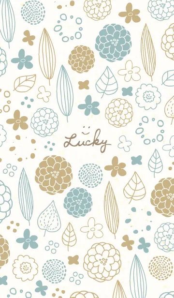 [LINE着せ替え] かわいい葉と花4の画像1