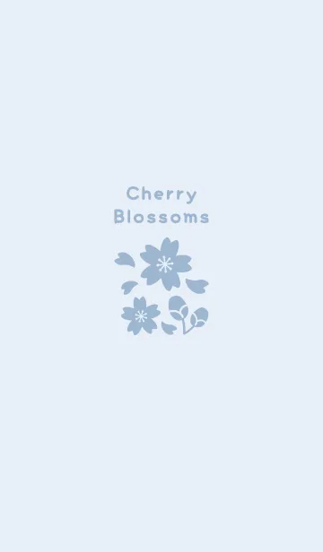 [LINE着せ替え] 桜16<ブルー>の画像1