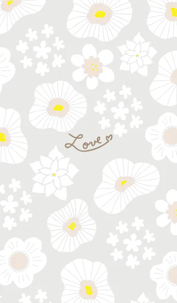 [LINE着せ替え] 白い花と小花14の画像1