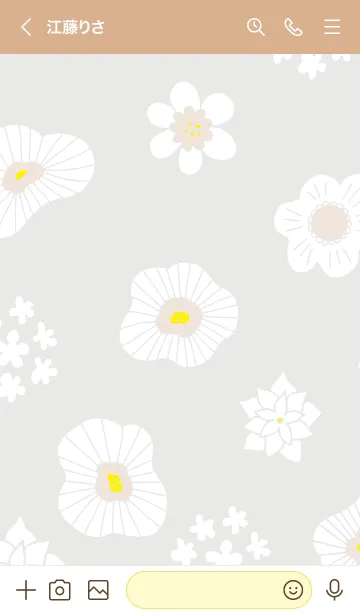 [LINE着せ替え] 白い花と小花14の画像2