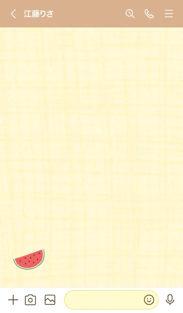[LINE着せ替え] スイカ チェック柄15の画像2