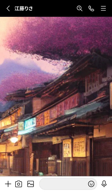 [LINE着せ替え] 和の夜桜#EC06。の画像2