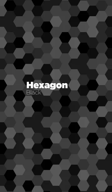 [LINE着せ替え] Hexagon / Blackの画像1