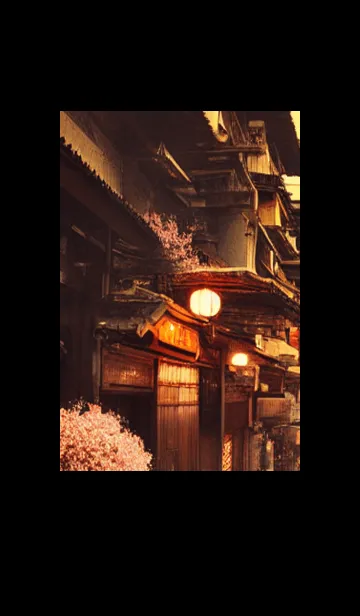 [LINE着せ替え] 和の夜桜#EC04。の画像1