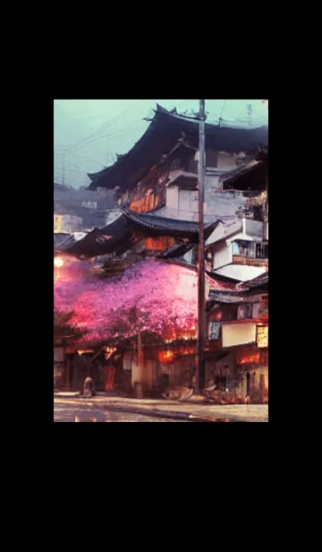 [LINE着せ替え] 和の夜桜#DaF229。の画像1