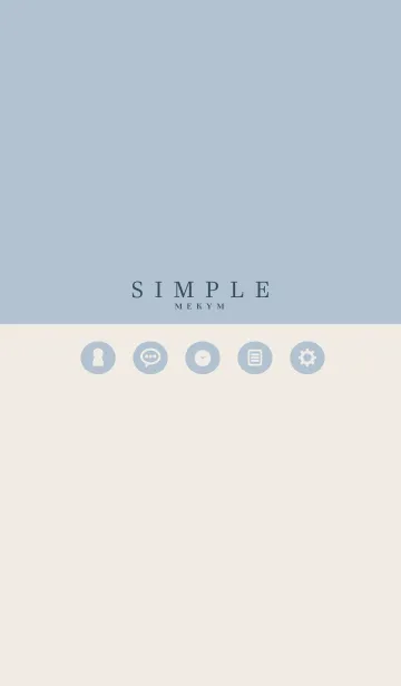 [LINE着せ替え] SIMPLE ICON BLUE - MEKYM 8の画像1