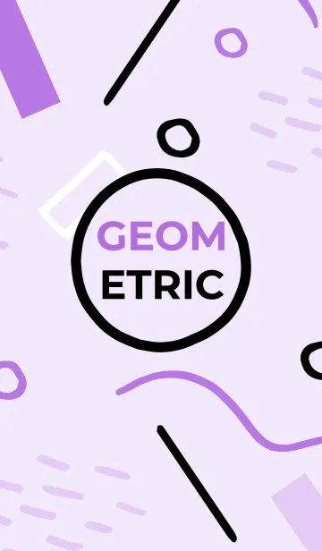 [LINE着せ替え] Scribble Geometric Lavenderの画像1
