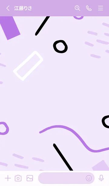 [LINE着せ替え] Scribble Geometric Lavenderの画像2
