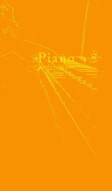 [LINE着せ替え] ピアノ演奏  ゴールデンオレンジの画像1