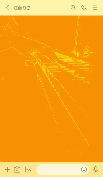 [LINE着せ替え] ピアノ演奏  ゴールデンオレンジの画像2