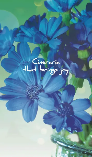 [LINE着せ替え] ミントグリーン : 喜びを運ぶサイネリアの画像1