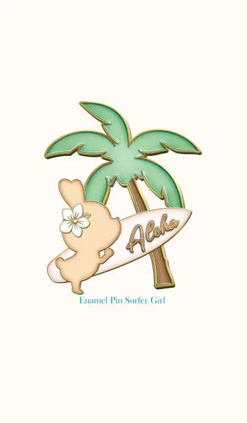 [LINE着せ替え] Enamel Pin Surfer Girl 2の画像1