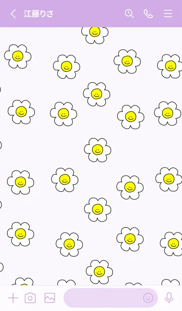 [LINE着せ替え] Happy Smile Everyday(purple)の画像2