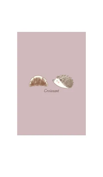 [LINE着せ替え] ハリネズミとクロワッサン 2  -ピンク-の画像1