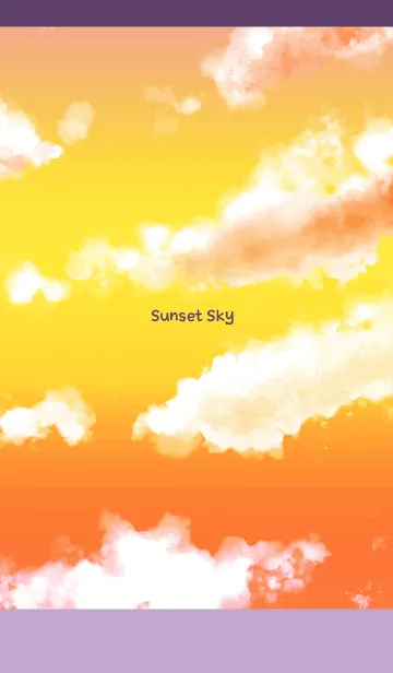 [LINE着せ替え] 夕暮れの空の着せかえB 紫色の画像1