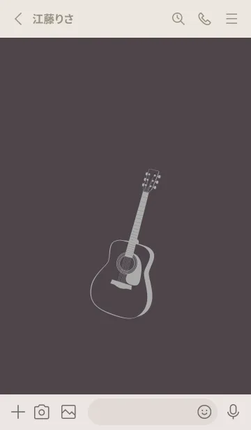 [LINE着せ替え] GUITAR COLOR  チャコールグレイの画像2