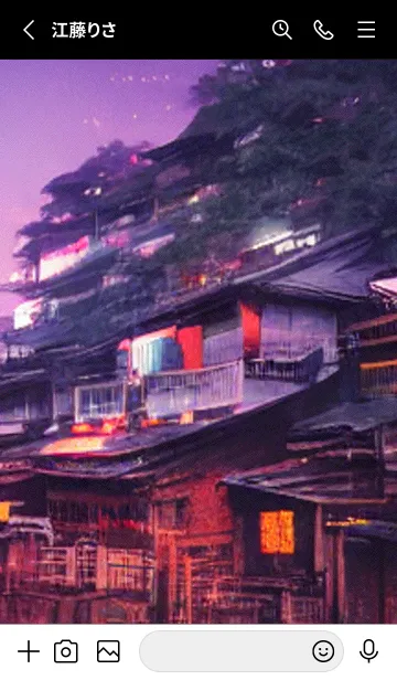 [LINE着せ替え] 和の夜桜#EC024。の画像2