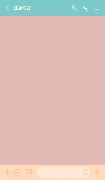 [LINE着せ替え] 吹き出し＊ピンクベージュ。の画像2