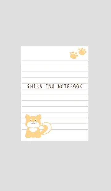 [LINE着せ替え] 柴犬のノート/グレイの画像1
