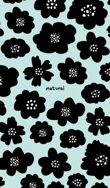 [LINE着せ替え] 花ブラック13の画像1