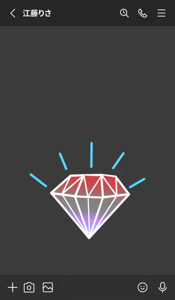 [LINE着せ替え] グラデーション ダイヤモンド 6の画像2