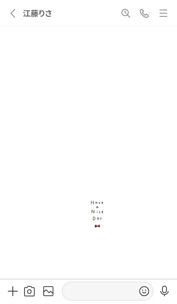 [LINE着せ替え] ホワイト。りぼん。良い日を。の画像2