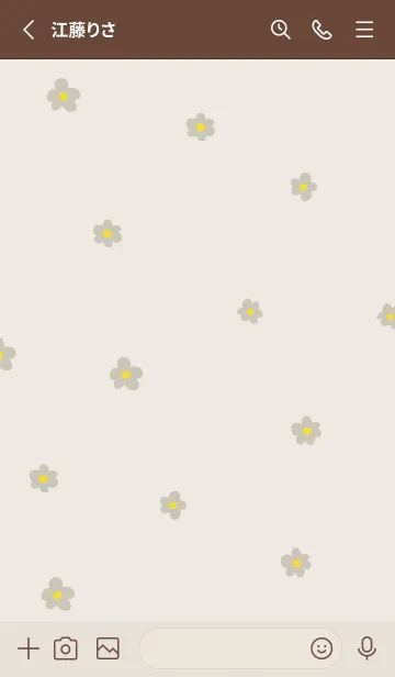 [LINE着せ替え] 茶色い小花22の画像2