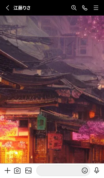 [LINE着せ替え] 和の夜桜#EC019。の画像2