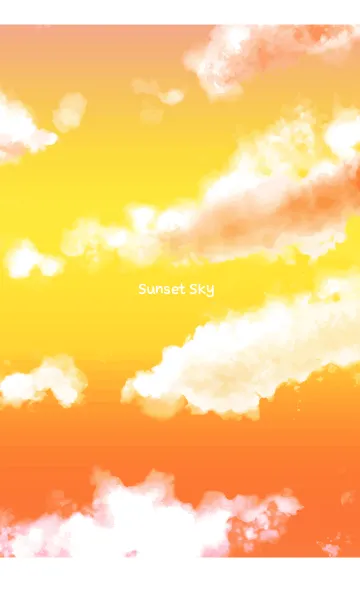 [LINE着せ替え] 夕暮れの空の着せかえB 白色の画像1