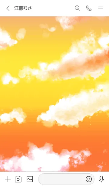 [LINE着せ替え] 夕暮れの空の着せかえB 白色の画像2