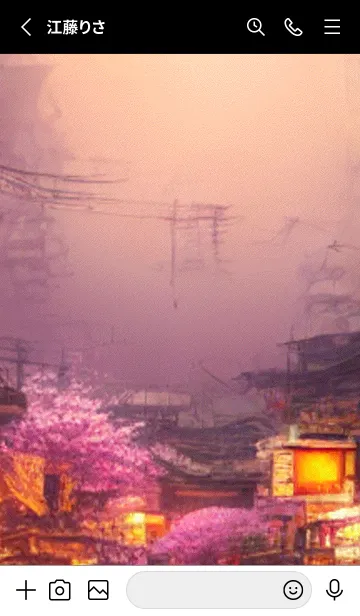 [LINE着せ替え] 和の夜桜#EC015。の画像2