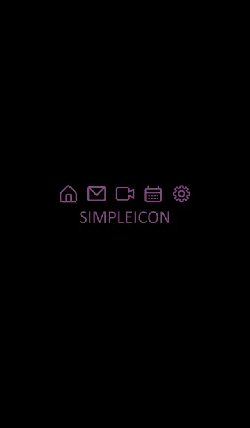 [LINE着せ替え] SIMPLE ICON -BLACK- 39の画像1