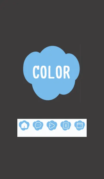 [LINE着せ替え] blue color U25の画像1