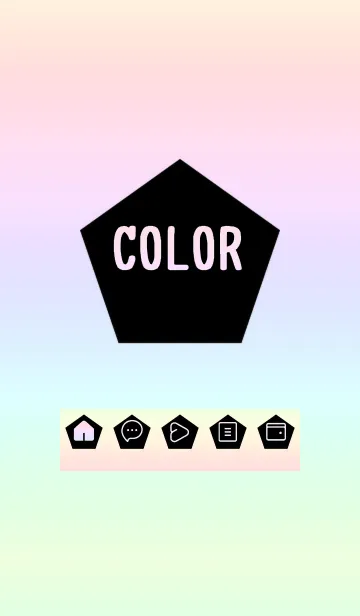 [LINE着せ替え] bw color rainbow I05の画像1