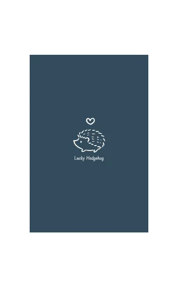 [LINE着せ替え] 幸運のハリネズミ -ネイビー- ハートの画像1