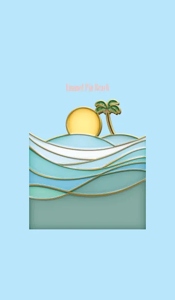 [LINE着せ替え] Enamel Pin Beach 6の画像1